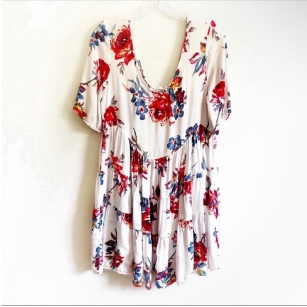 Somedays Lovin Revolve True Romance dress white floral babydoll ruffle tiered - Picture 8 of 9